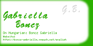 gabriella boncz business card